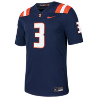 Kaden Feagin Illinois Fighting Illini Nike NIL Football Game Jersey - Navy