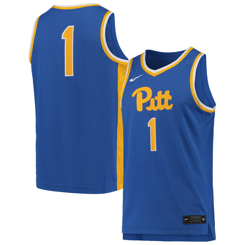 #1 Pitt Panthers Nike Team Replica Basketball Jersey - Royal