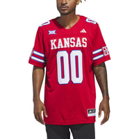 #00 Kansas Jayhawks adidas Alternate Premier Jersey – Red