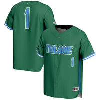 #1 Tulane Green Wave GameDay Greats Lightweight Baseball Jersey - Green