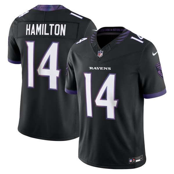 Baltimore Ravens Kyle Hamilton Nike Black Alternate Vapor F.U.S.E. Stitched Limited Jersey