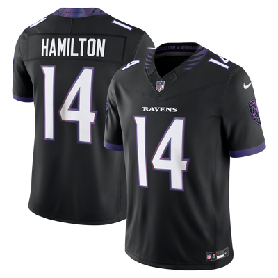 Baltimore Ravens Kyle Hamilton Nike Black Alternate Vapor F.U.S.E. Stitched Limited Jersey