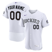Colorado Rockies Nike White Home Authentic Custom Jersey
