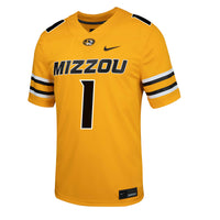 #1 Missouri Tigers Nike Alternate Game Jersey - Gold