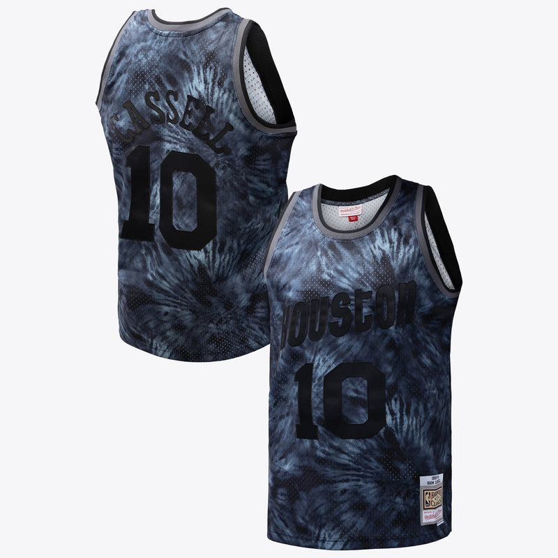 Houston Rockets Mitchell & Ness Sam Cassell 1993 Tie Dye Swingman Jersey - Purple/Black
