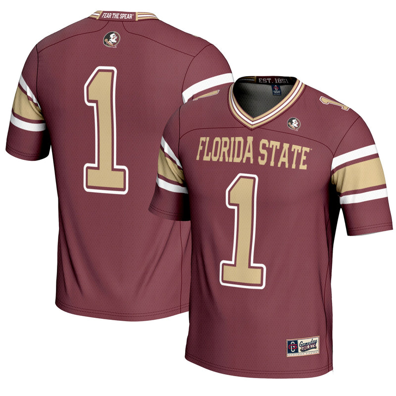 #1 Florida State Seminoles GameDay Greats Endzone Football Jersey - Garnet