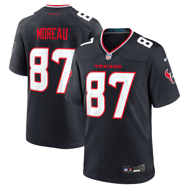 Houston Texans Foster Moreau Nike Navy Team Game Jersey