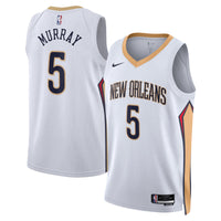 New Orleans Pelicans Nike Association Edition Swingman Jersey - White - Dejounte Murray -