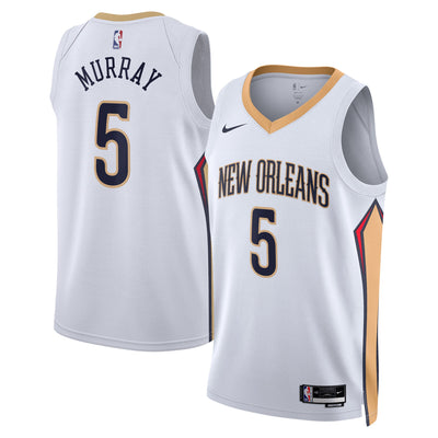 New Orleans Pelicans Nike Association Edition Swingman Jersey - White - Dejounte Murray -
