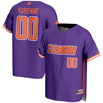 Clemson Tigers GameDay Greats NIL Pick-A-Player Lightweight Baseball Jersey - Purple