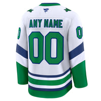 Carolina Hurricanes Fanatics White Throwback Premium Custom Jersey
