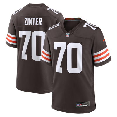 Cleveland Browns Zak Zinter Nike Brown Team Game Jersey
