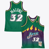 Utah Jazz Mitchell & Ness Karl Malone 1996 Reload Swingman Authentic Jersey - Green