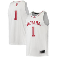 #1 Indiana Hoosiers adidas Swingman Team Basketball Jersey - White