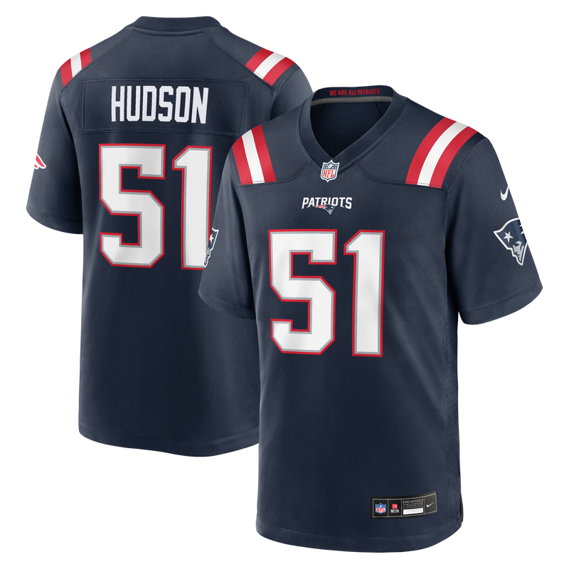 New England Patriots James Hudson Nike Navy Team Game Jersey
