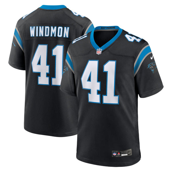 Carolina Panthers Jacoby Windmon Nike Black Team Game Jersey