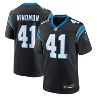 Carolina Panthers Jacoby Windmon Nike Black Team Game Jersey