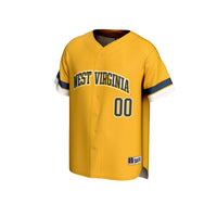 West Virginia Mountaineers GameDay Greats Personalized Collegiate Baseball Fashion Jersey - Gold