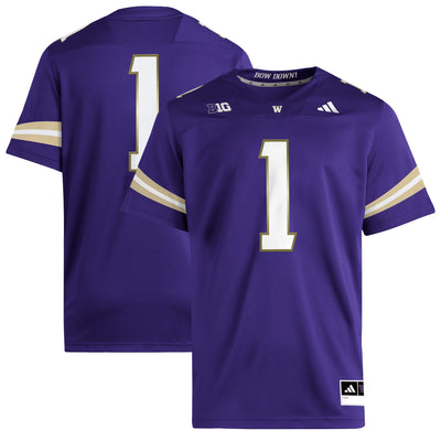 #1 Washington Huskies adidas Premier Jersey - Purple
