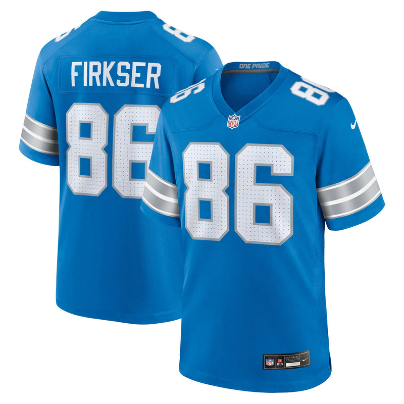 Detroit Lions Anthony Firkser Nike Blue Team Game Jersey