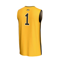 #1 Missouri Tigers GameDay Greats Lightweight Collegiate Basketball Fashion Jersey - Gold