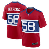 New York Giants Bobby Okereke Nike Century Red Alternate Player Game Jersey