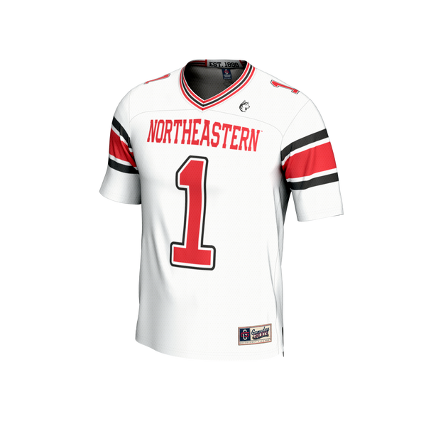 #1 Northeastern Huskies GameDay Greats Lightweight Collegiate Football Fashion Jersey - White