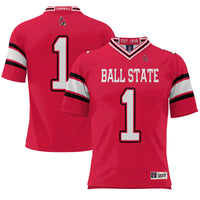 #1 Ball State Cardinals GameDay Greats Endzone Football Jersey - Cardinal