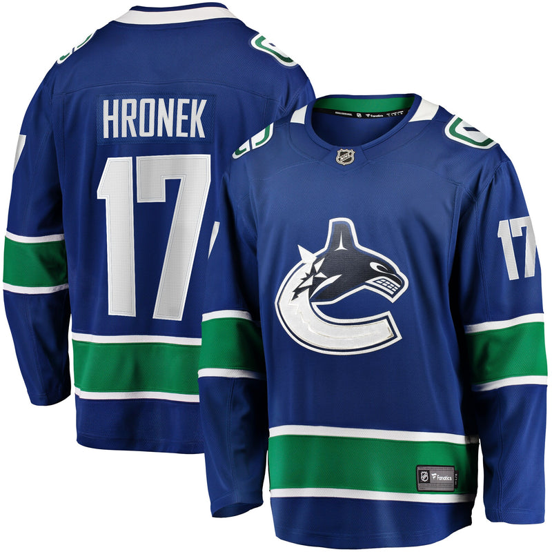 Vancouver Canucks Filip Hronek Fanatics Blue Home Breakaway Jersey