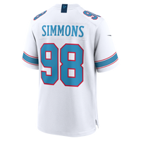 Tennessee Titans Jeffery Simmons Nike White Game Jersey