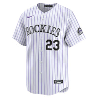 Colorado Rockies Kris Bryant Nike White Home Limited Player Jersey