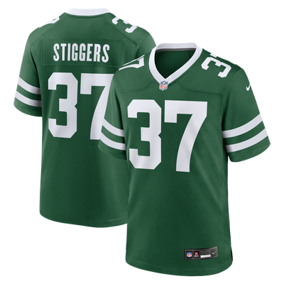 New York Jets Qwan'tez Stiggers Nike Legacy Green Team Game Jersey