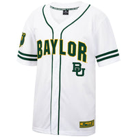 Baylor Bears Colosseum Free Spirited Mesh Button-Up Baseball Jersey - White