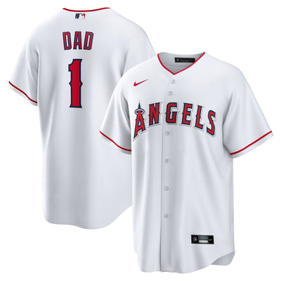 Los Angeles Angels Nike White #1 Dad Home Replica Jersey