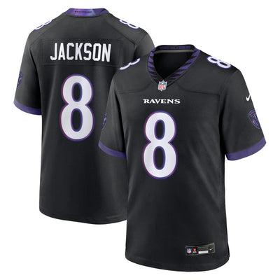Baltimore Ravens Lamar Jackson Nike Black Alternate Game Jersey