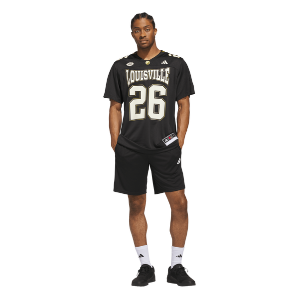 #26 Louisville Cardinals adidas For the Ville Premier Strategy Jersey - Black