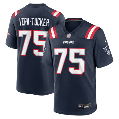 New England Patriots Alijah Vera-Tucker Nike Navy Team Game Jersey