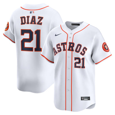 Houston Astros Yainer Diaz Nike White Home Limited Player Jersey