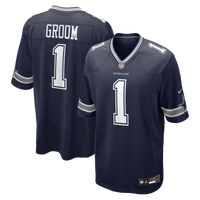 Dallas Cowboys Number 1 Groom Nike Navy Game Jersey