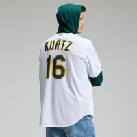 Athletics Nick Kurtz Nike White Home Replica Player Jersey
