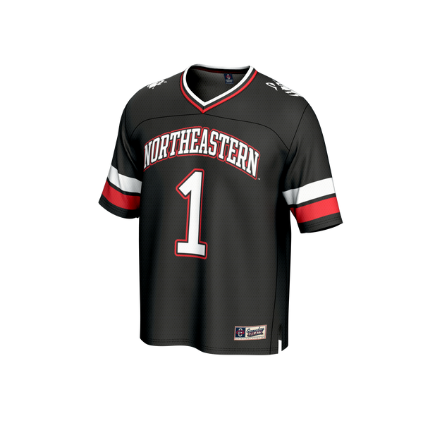 #1 Northeastern Huskies GameDay Greats Lightweight Collegiate Football Fashion Jersey - Black