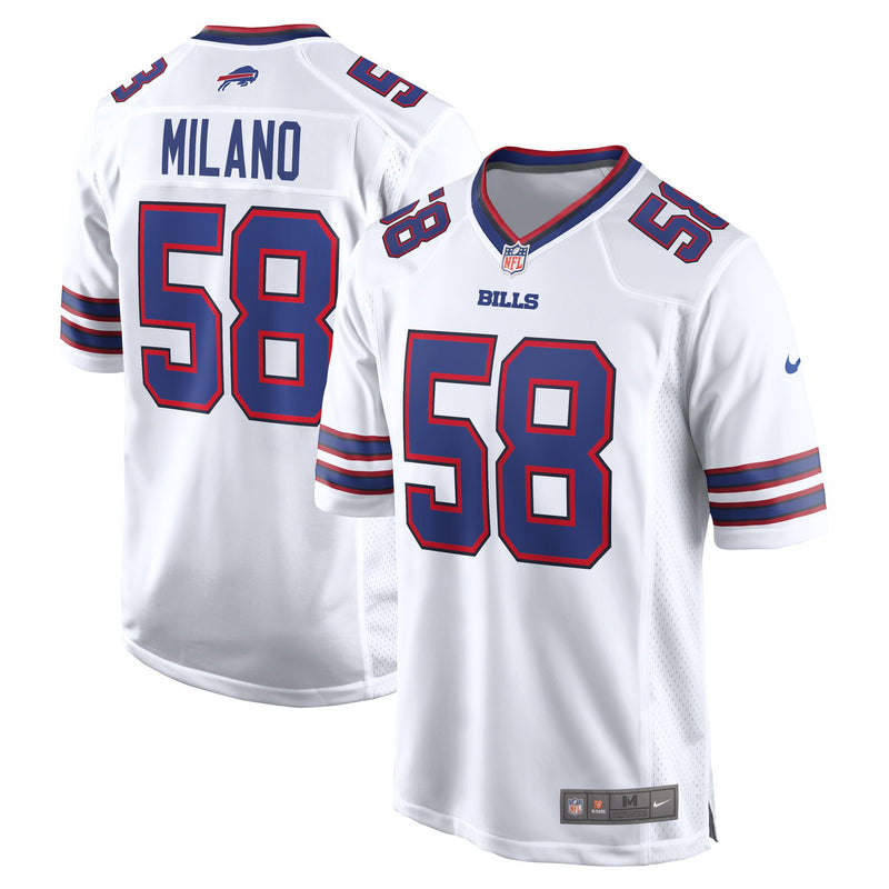 Buffalo Bills Matt Milano Nike White Away Game Player Jersey