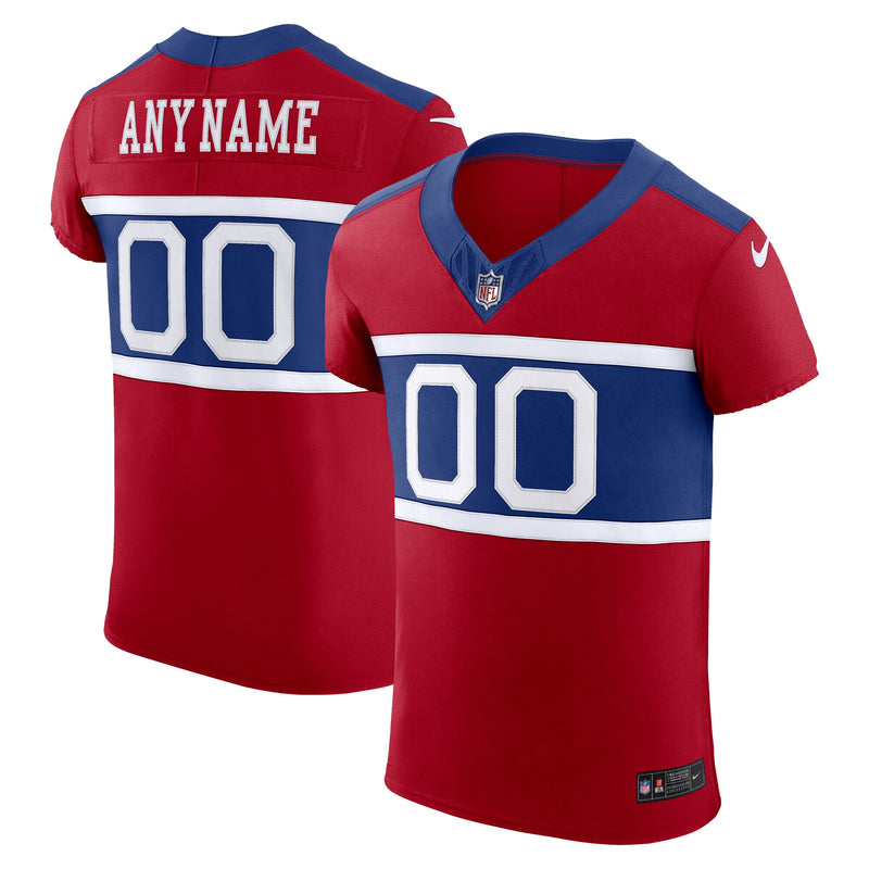 New York Giants Nike Red Alternate Vapor F.U.S.E. Elite Custom Jersey