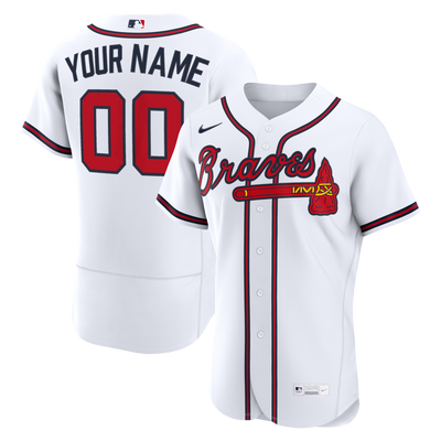 Atlanta Braves Nike White Home Authentic Custom Jersey