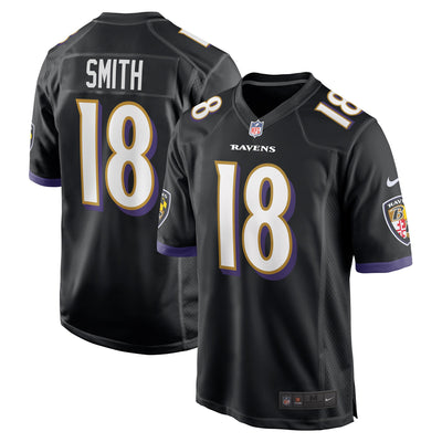 Baltimore Ravens Roquan Smith Nike Black Alternate Game Jersey