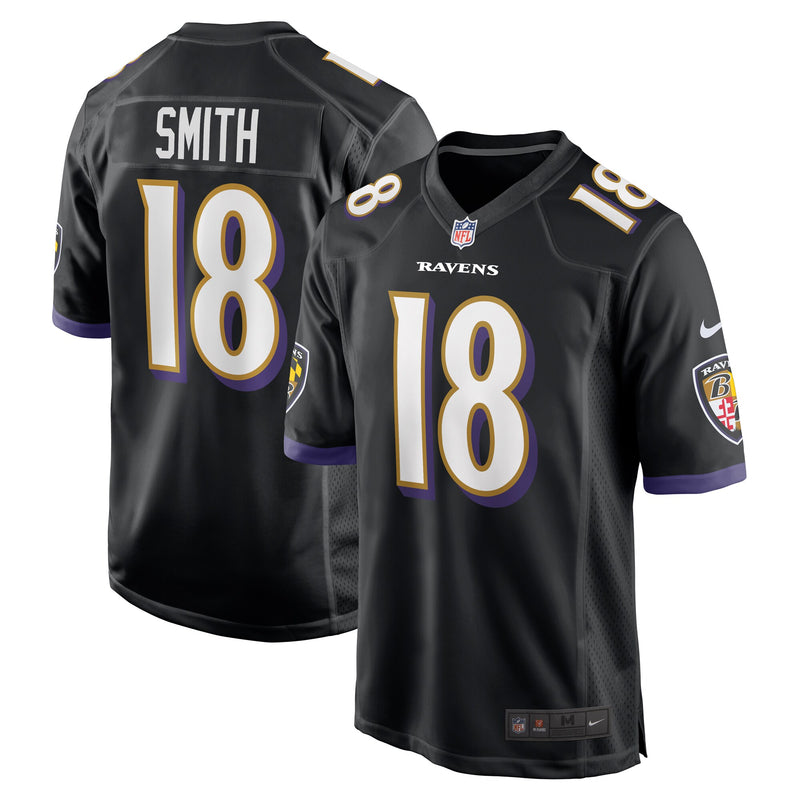 Baltimore Ravens Roquan Smith Nike Black Alternate Game Jersey