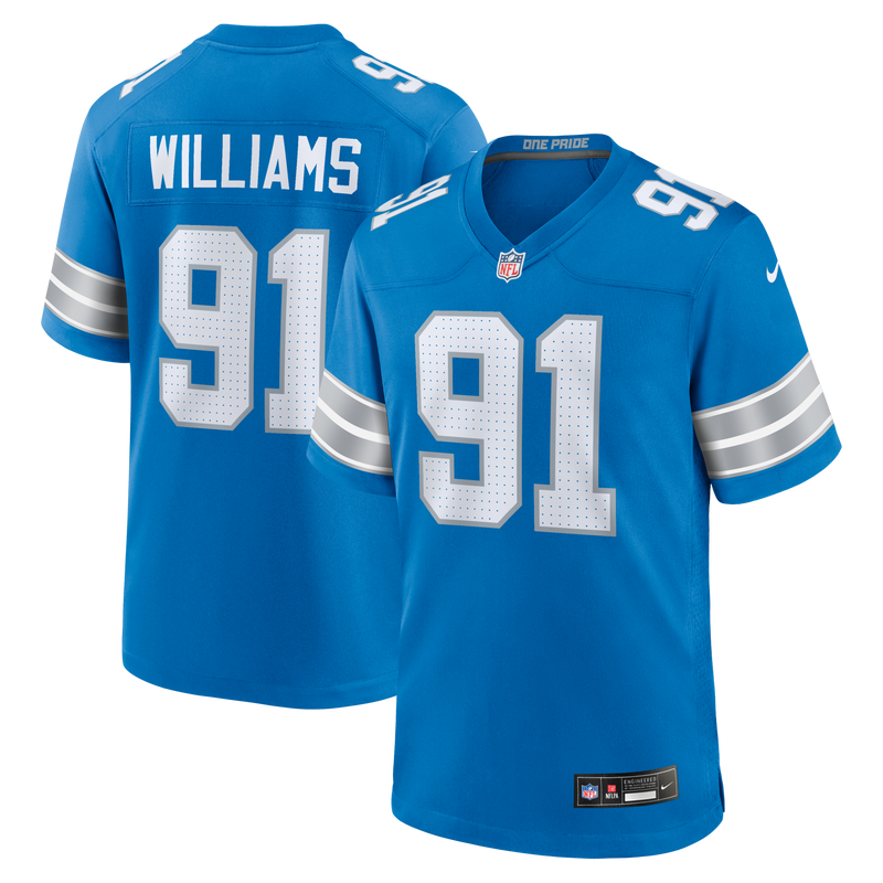 Detroit Lions Tyleik Williams Nike Blue Team Game Jersey