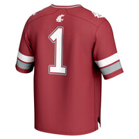 #1 Washington State Cougars GameDay Greats Lightweight Collegiate Football Fashion Jersey - Crimson