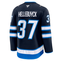 Winnipeg Jets Connor Hellebuyck Fanatics Navy Home Premium Jersey