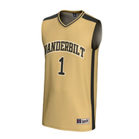 #1 Vanderbilt Commodores GameDay Greats Lightweight Collegiate Basketball Fashion Jersey - Gold